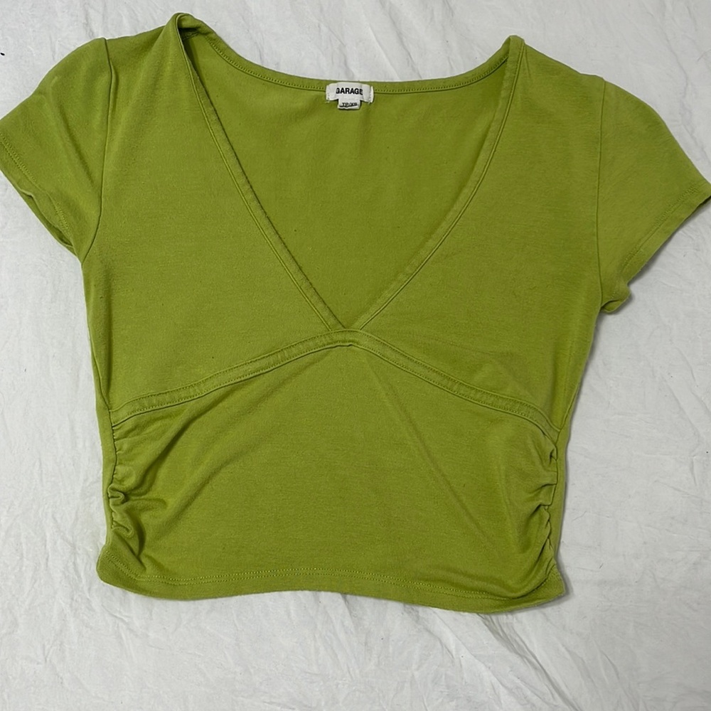 green crop top from garage, size xs